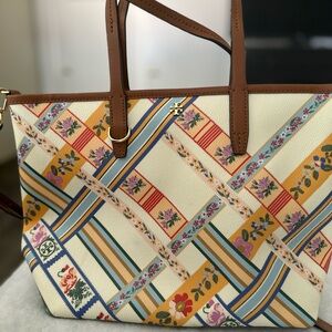 Tory Burch Floral Patchwork Tote